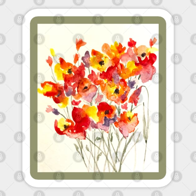 Orange Flowers Sticker by Tstafford